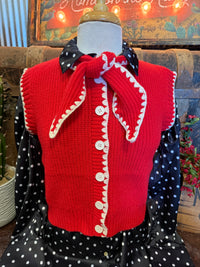 MR Red Tie Sweater Vest
