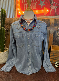 EE Denim Top with Embroidery