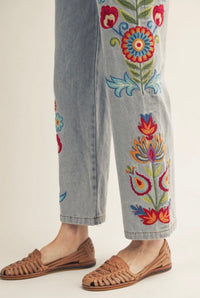 JD Floral Embroidered Jeans
