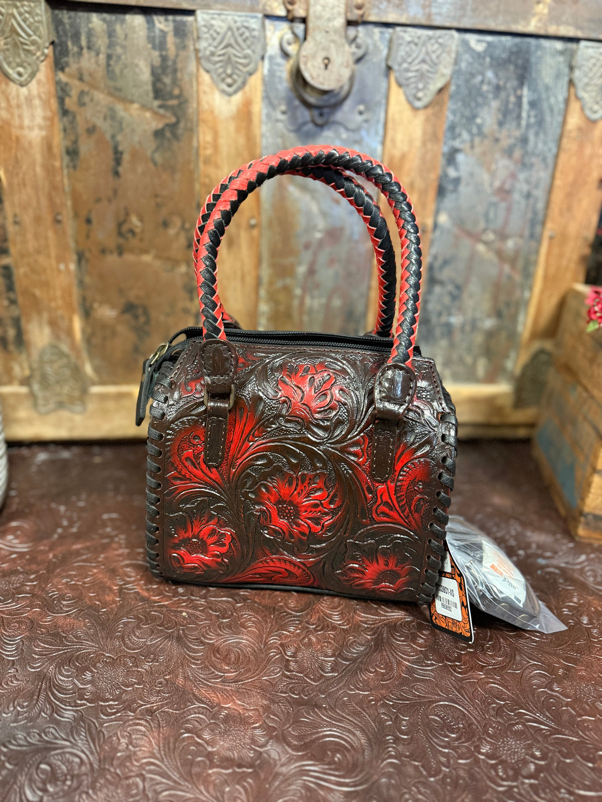 WL Red Black Small Handbag
