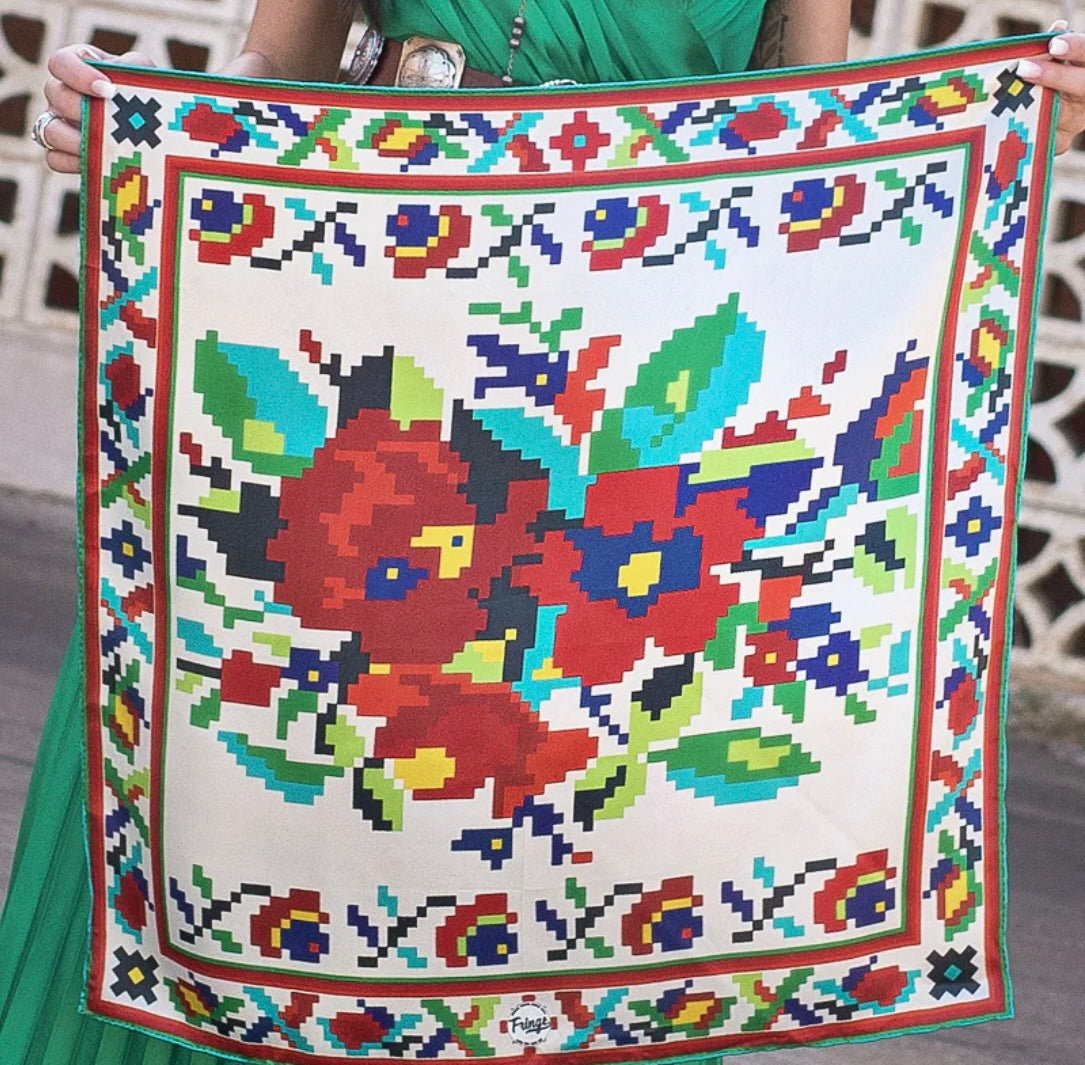 FW Cross Stitch Scarf