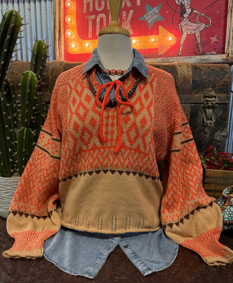 MR Orange Taupe Sweater