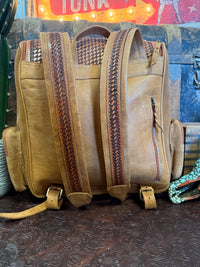 WL Brown Bootstitch Backpack