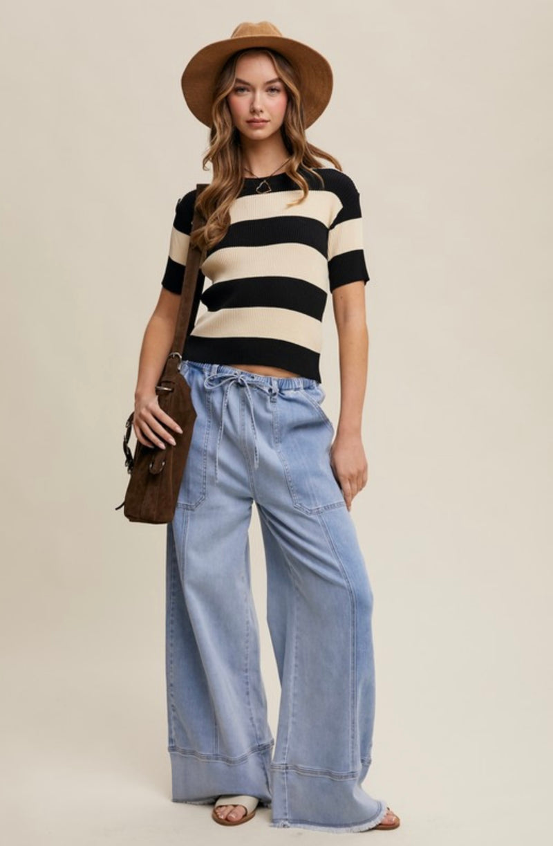LS Flared Denim Pants