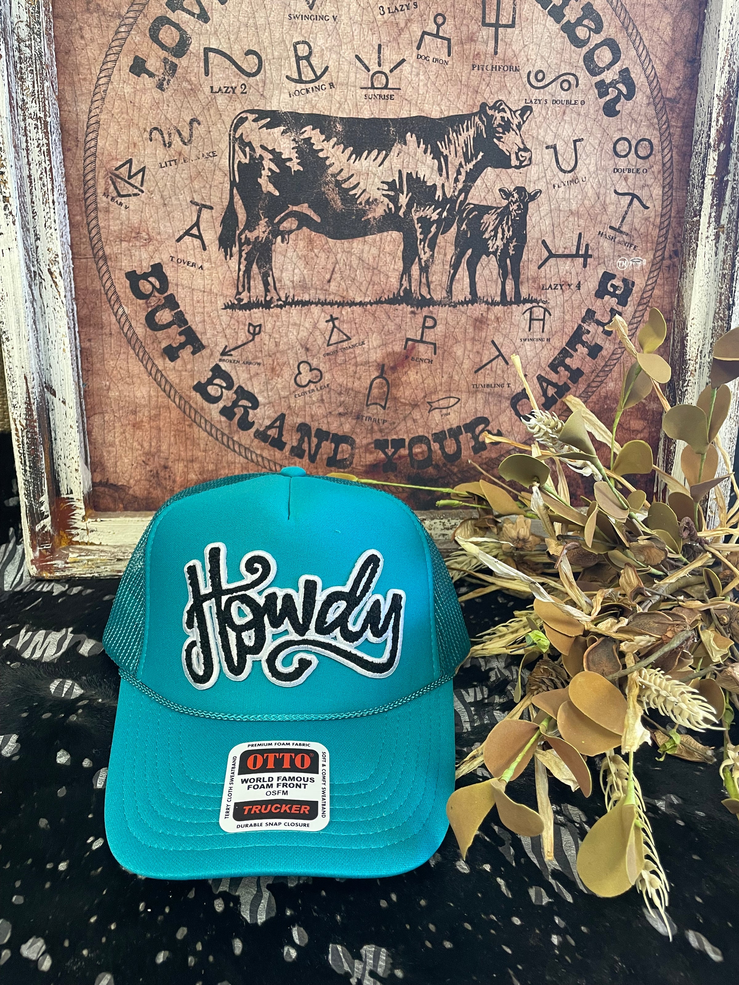 TT Turquoise Howdy Trucker Hat