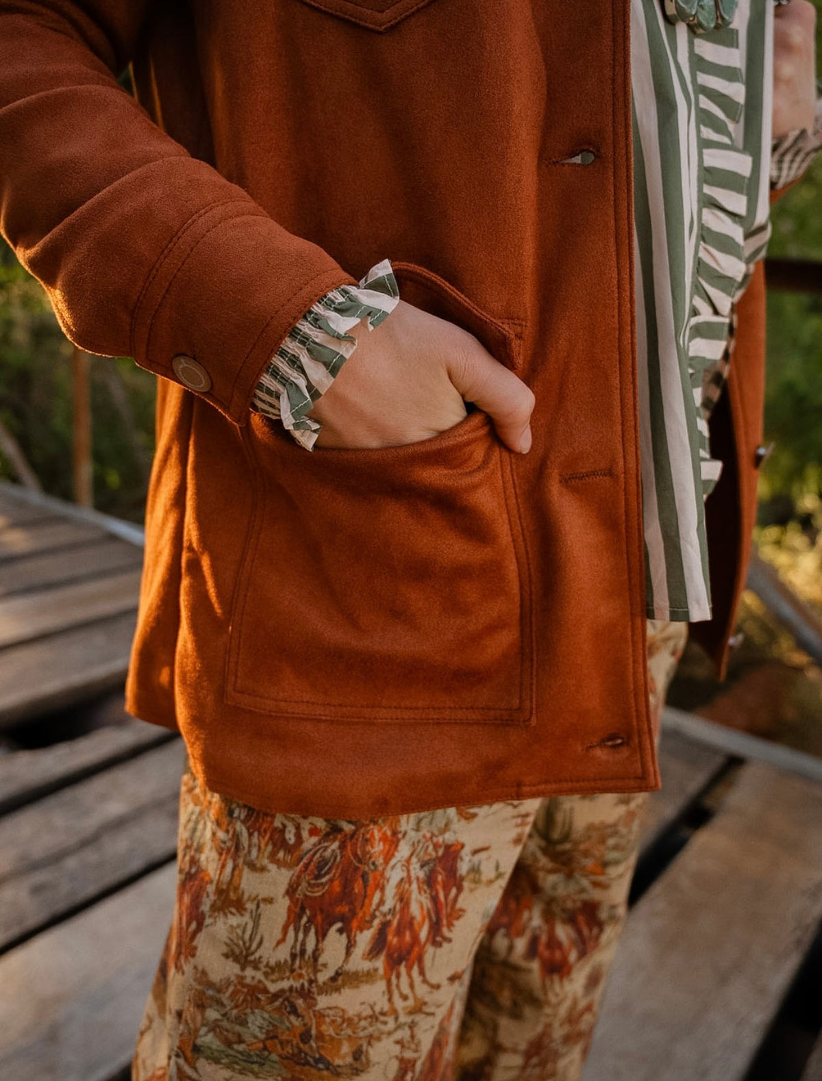 LA Copper Faux Suede Jacket