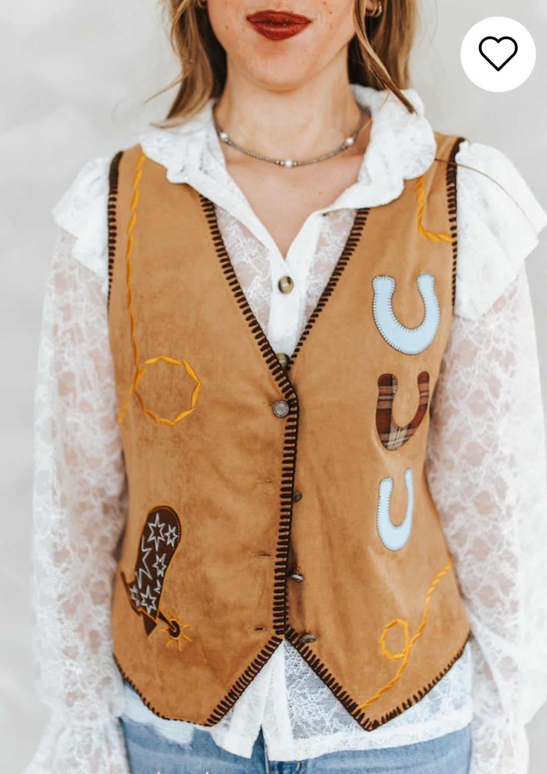 LB Suede Patch Vest