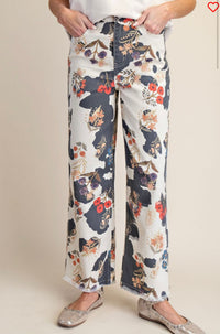 ES Floral Cow Print Pants