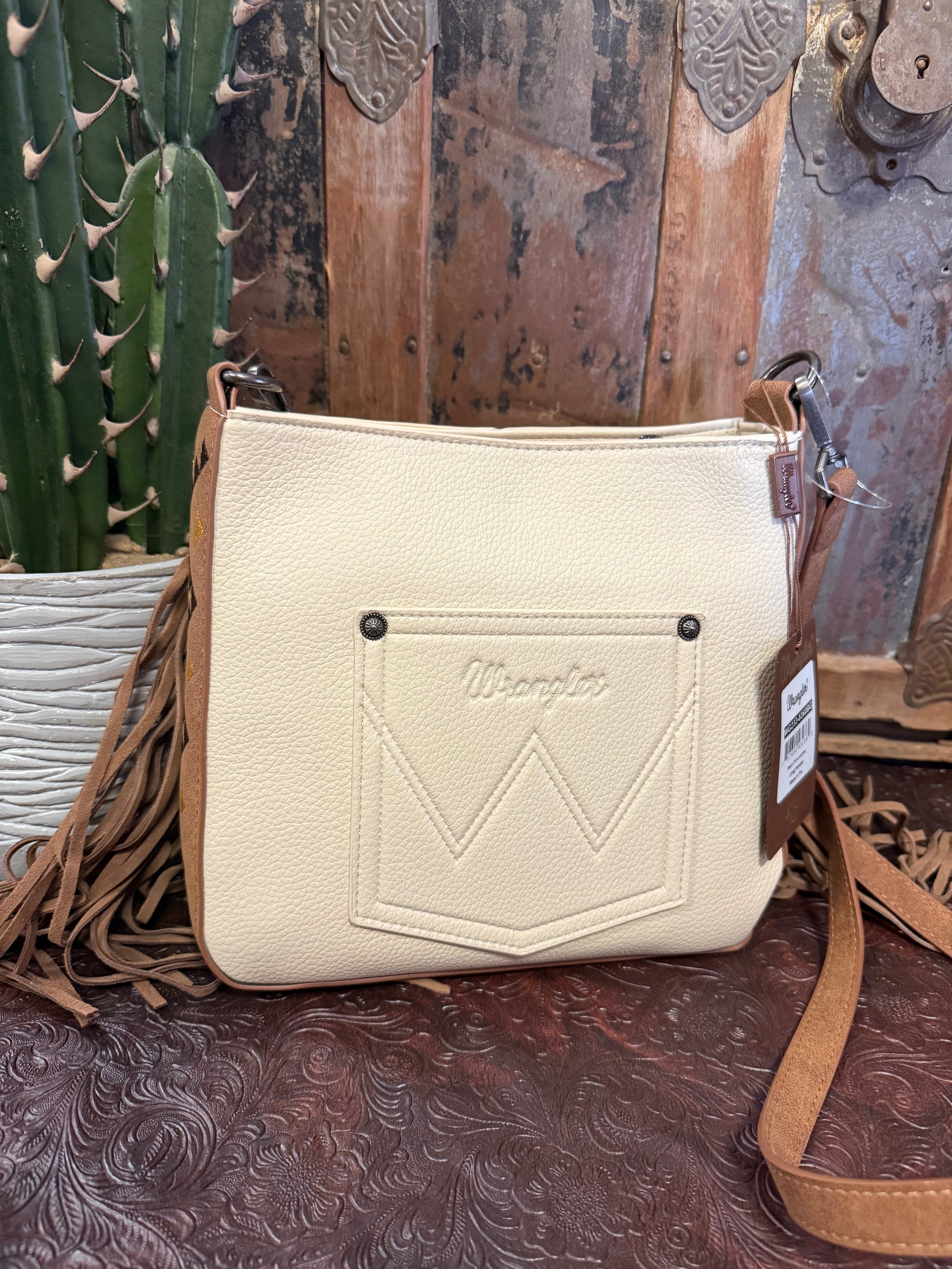 MW Cream Wrangler Purse