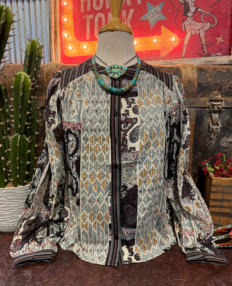 MR Black Multi Top