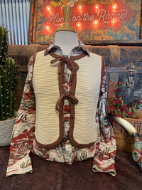 LS Natural Tie Sweater Vest