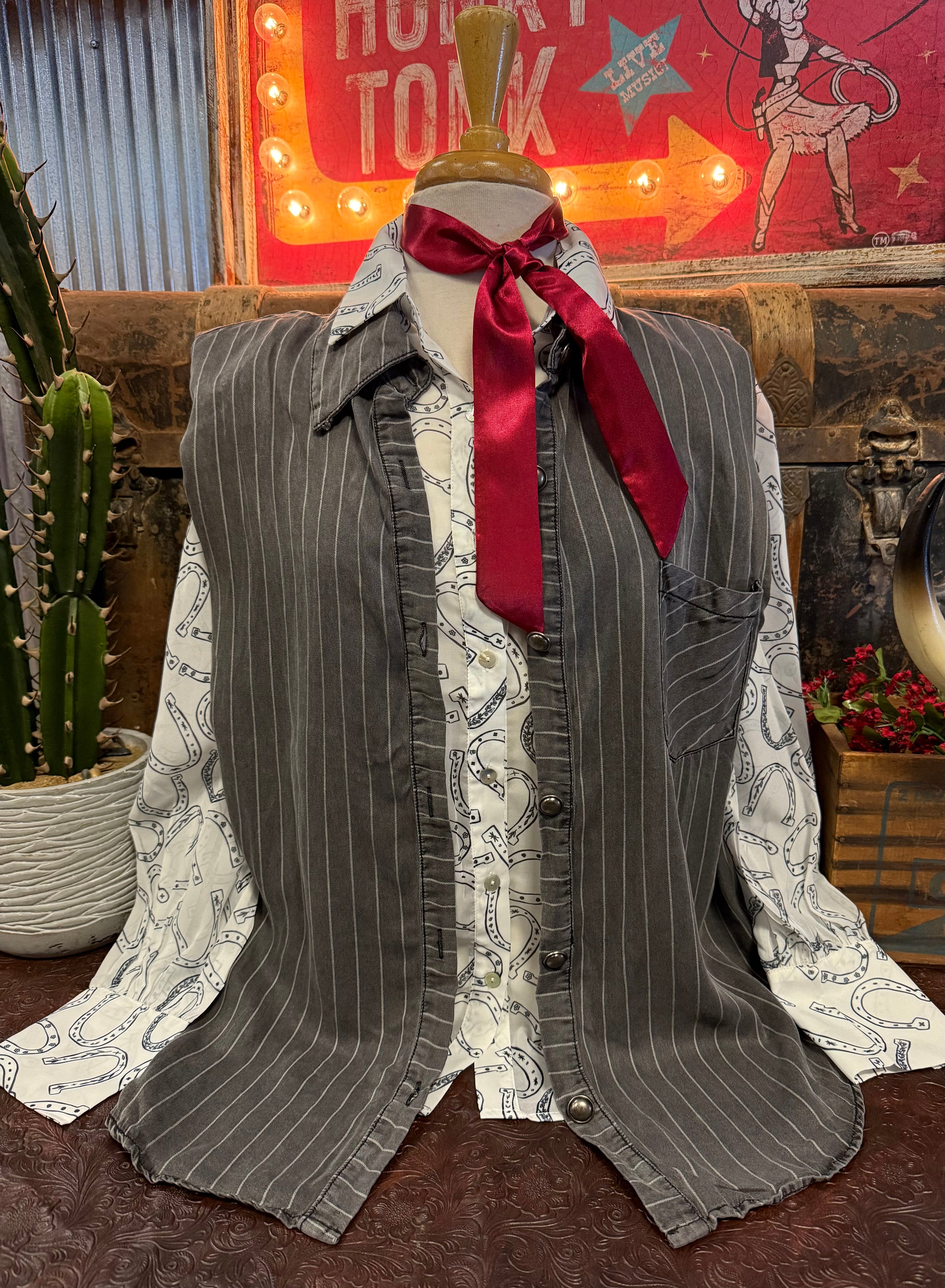 DD Black White Stripe Sleeveless