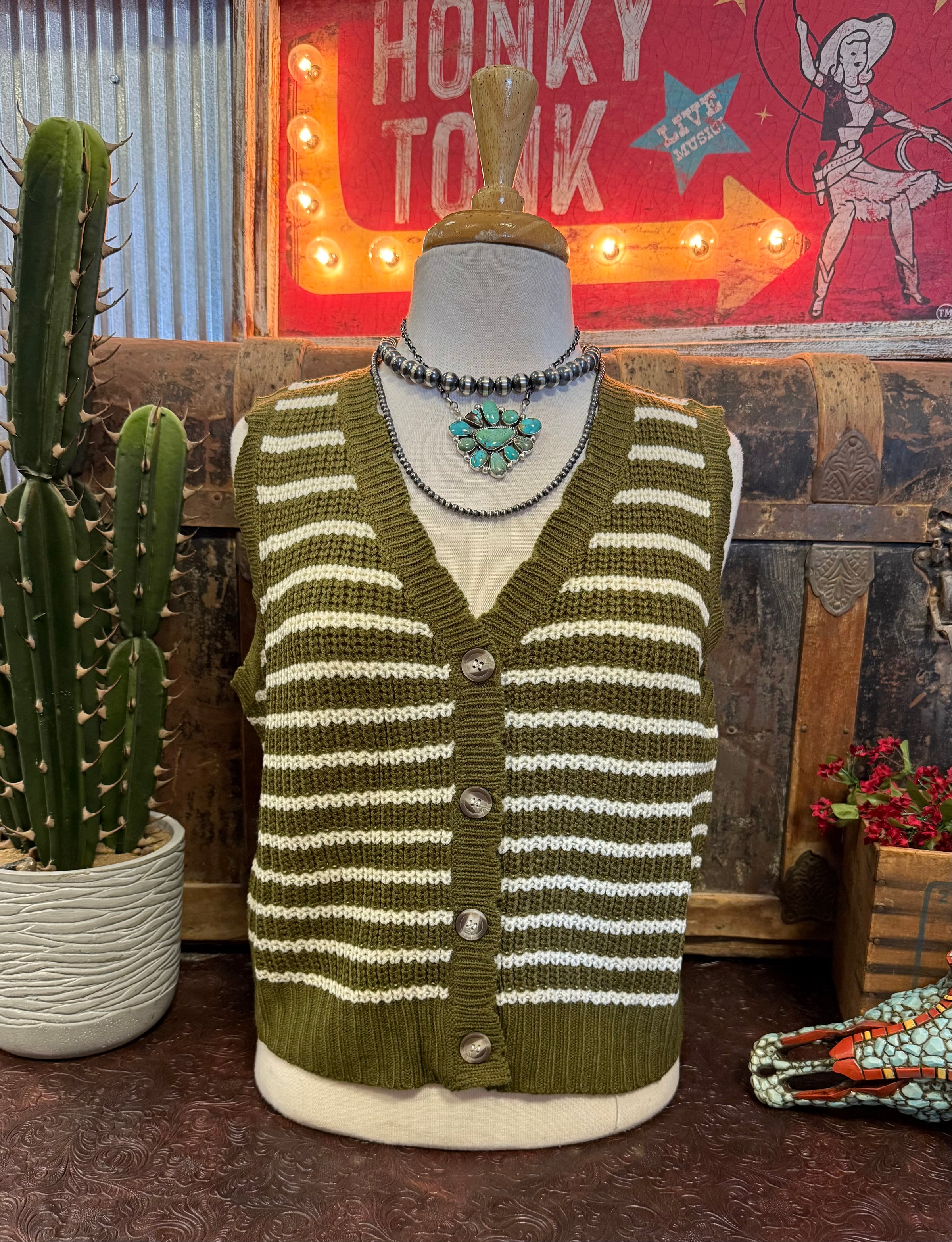 PG Olive Sweater Vest