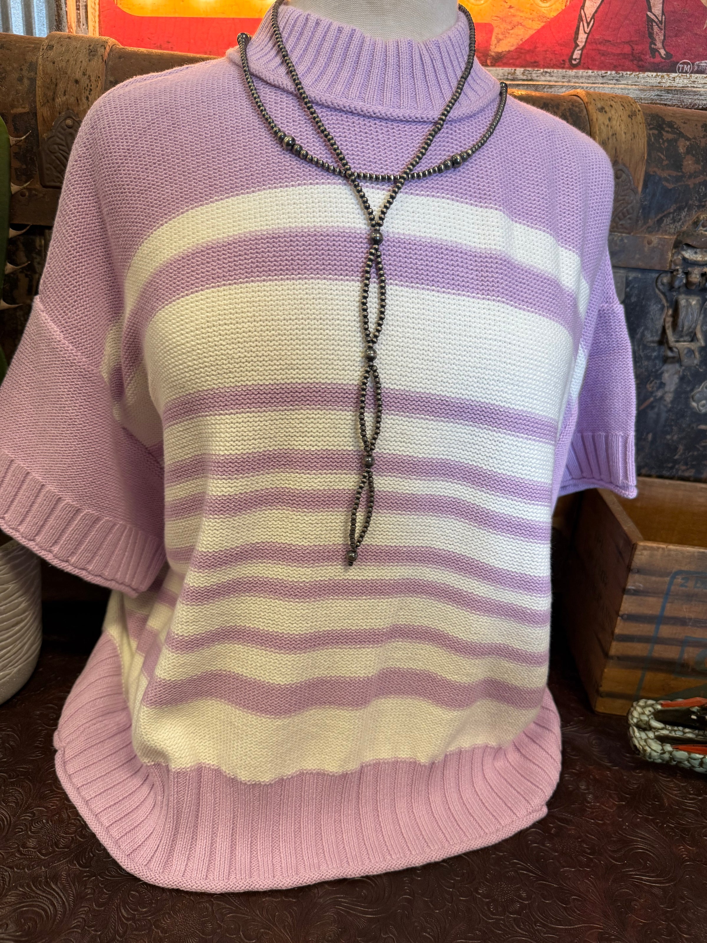 CT Lavender Stripe Sweater