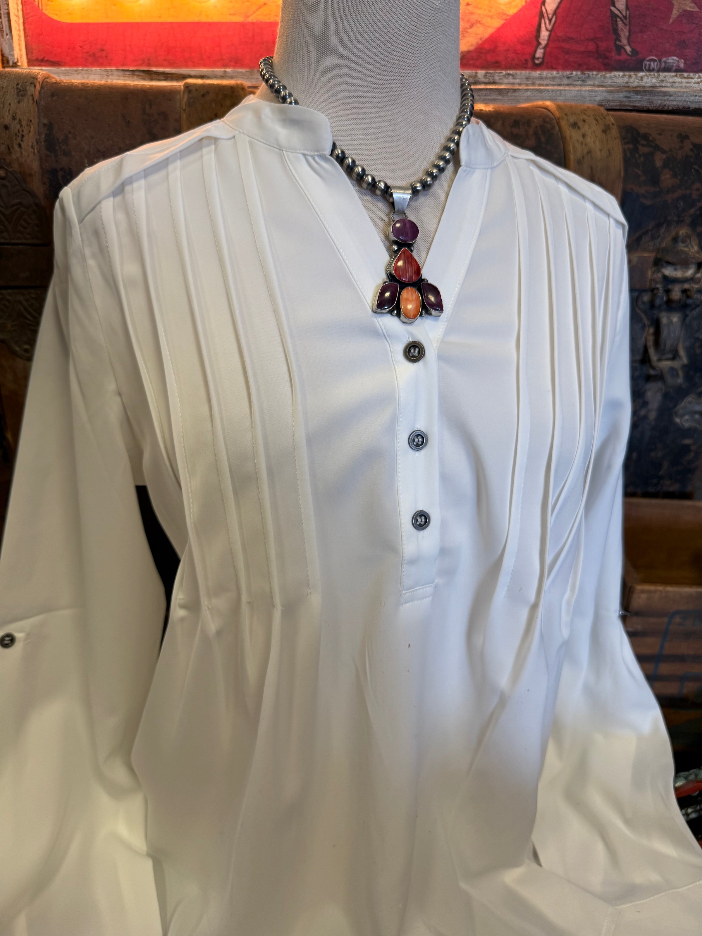PS White LS Blouse