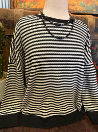 BP Black White Stripe LS