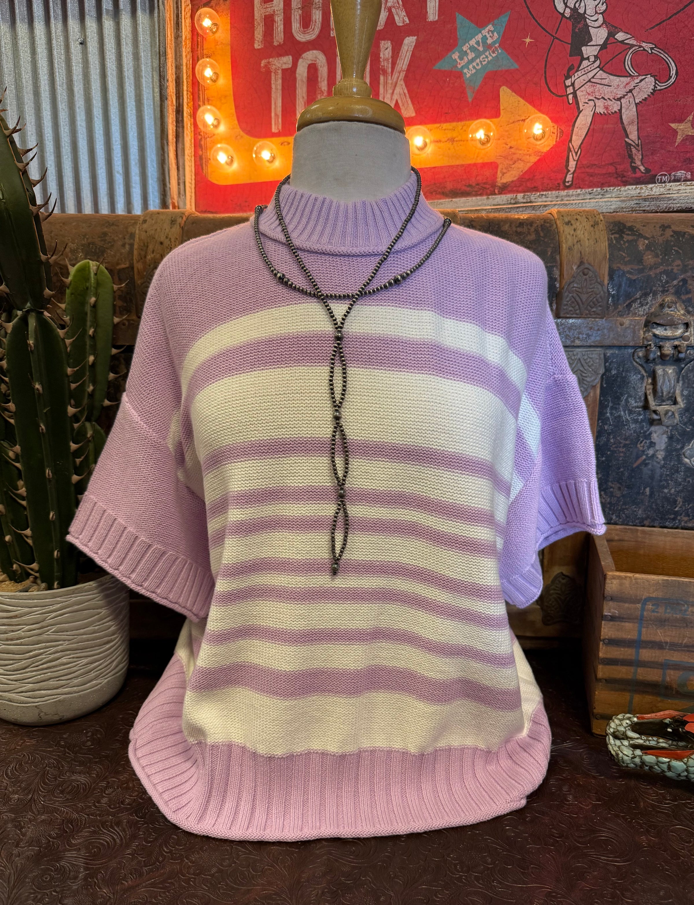 CT Lavender Stripe Sweater