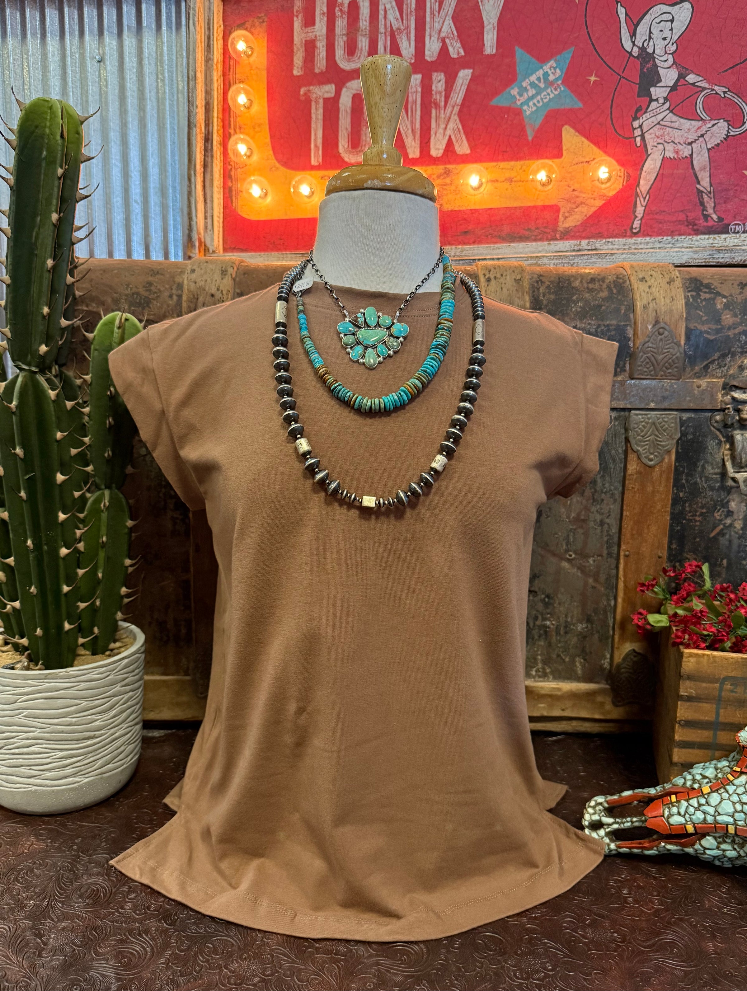 LS Mocha Cap Sleeve