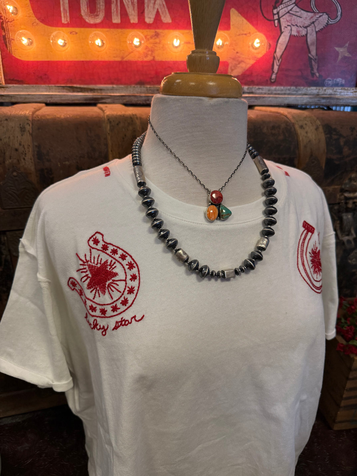 TY Horseshoe Embroidery Tee