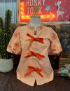JD Orange Bow Top