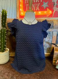 UM Navy Textured Sleeveless