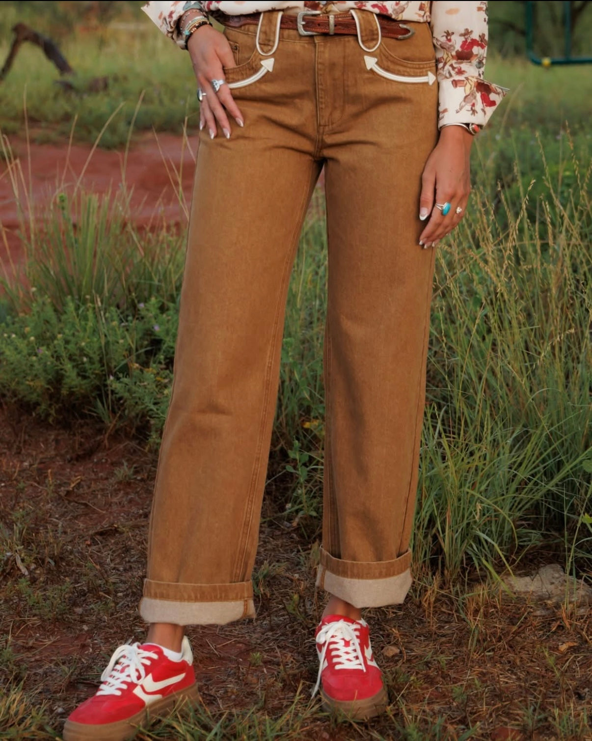 HH Tan Smiley Pocket Pants