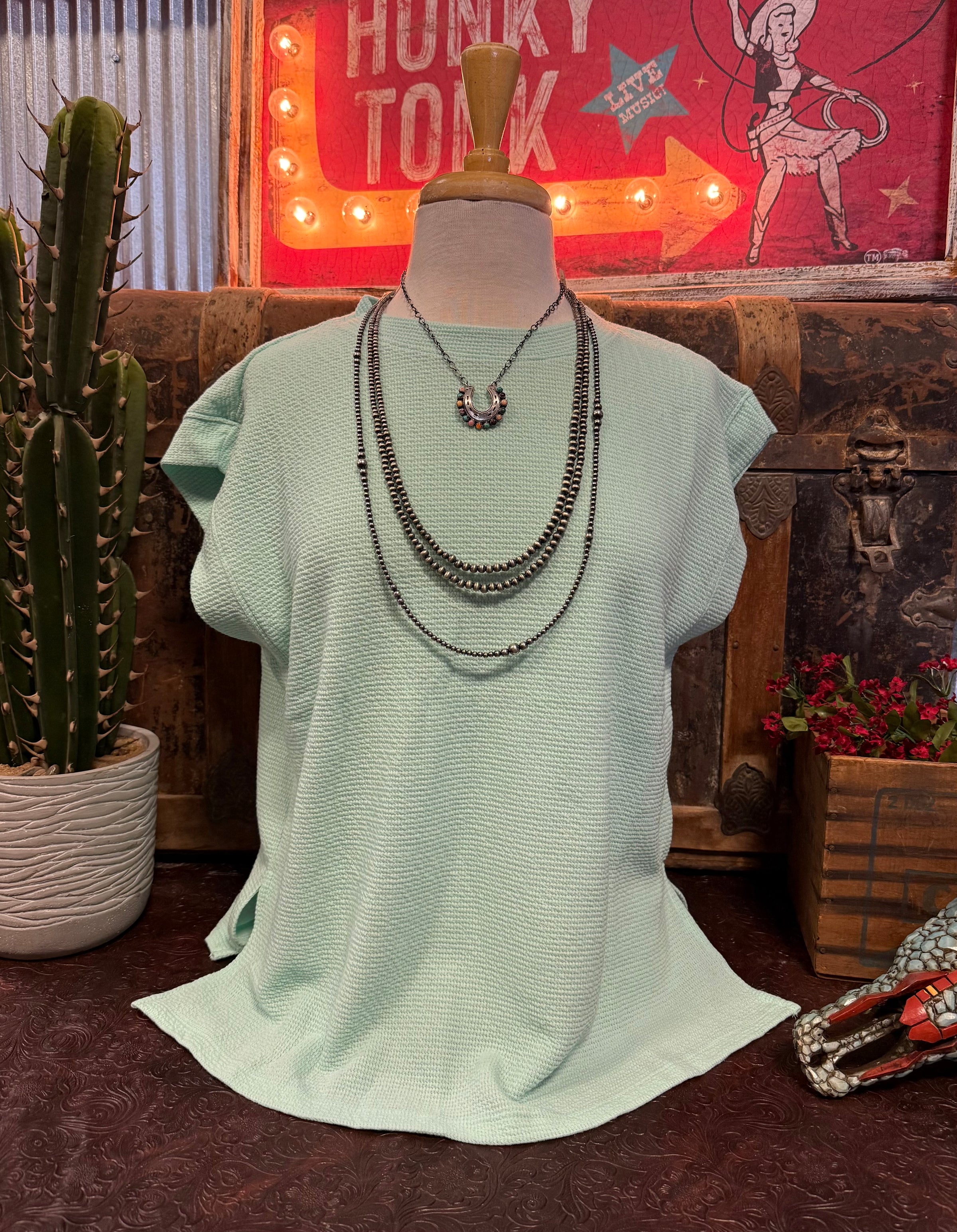 TB Mint Cap Sleeve