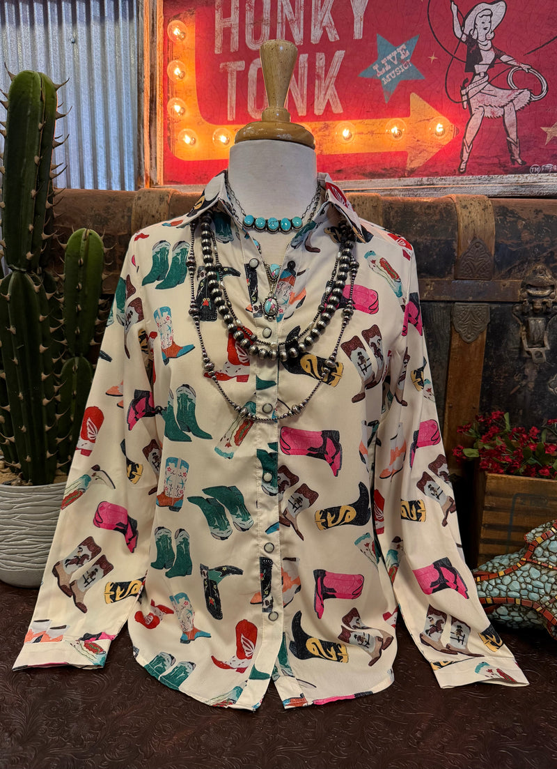 FX Scoot A Boot Button Up