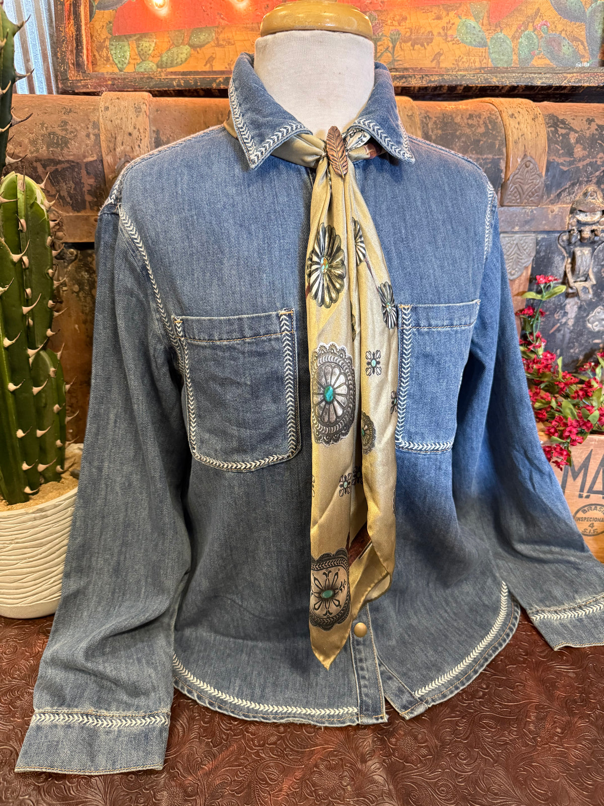 LS Embroidery Denim LS