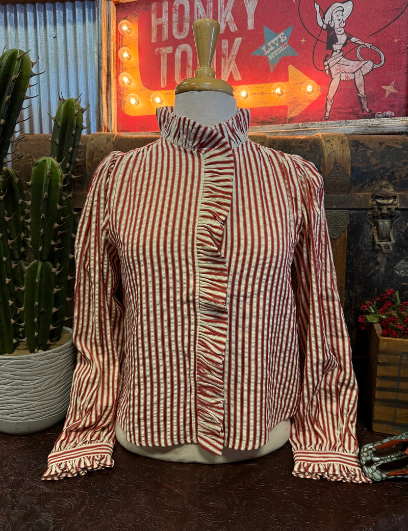 MC Red Stripe Button Up