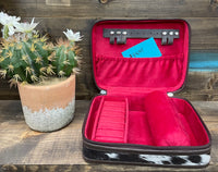 WL Brown/Black Tooled Jewelry Case