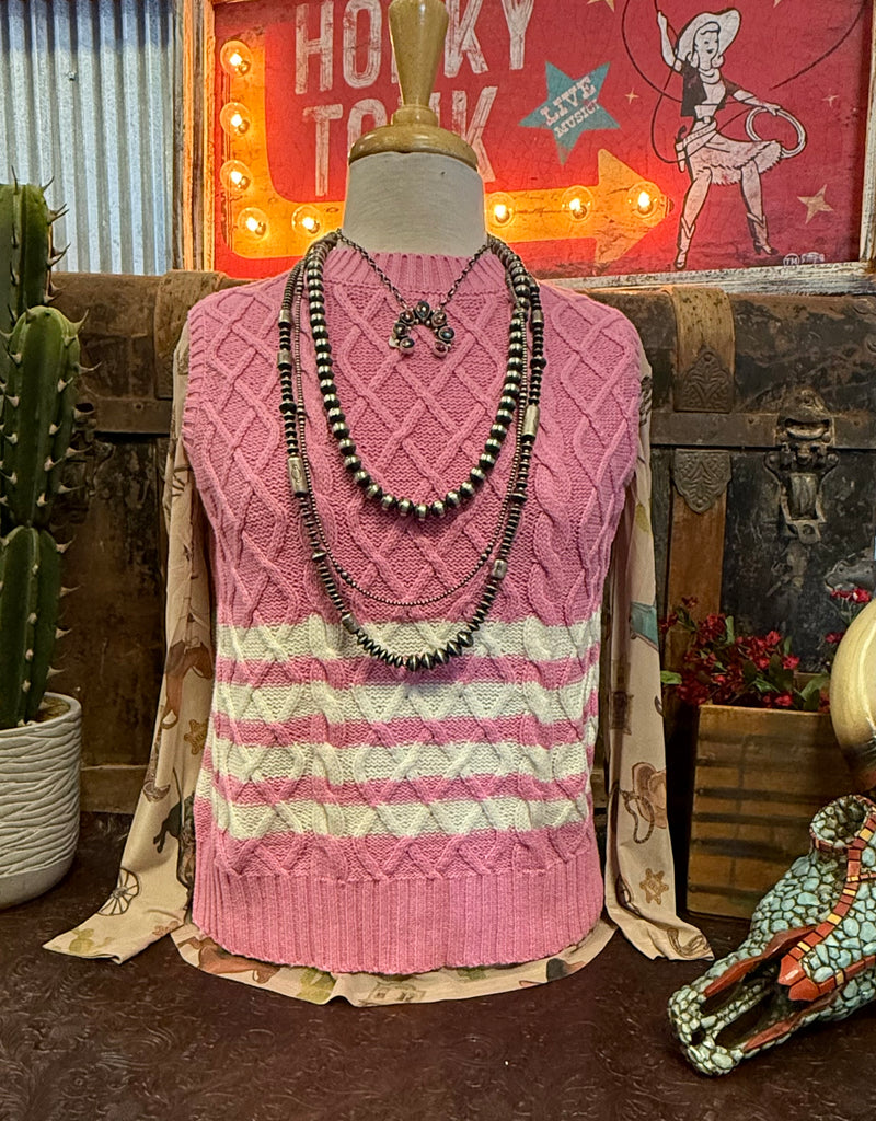 SS Candy Pink Sweater Vest