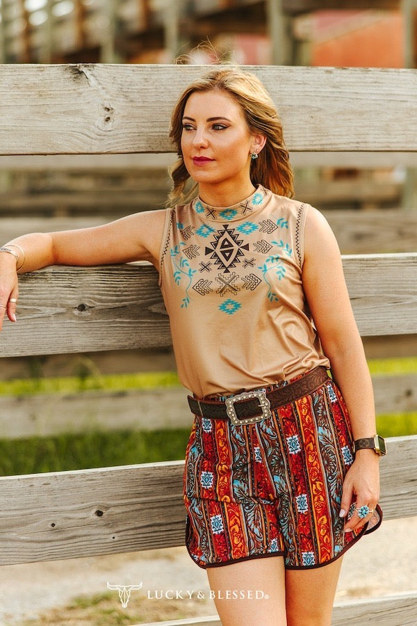 LB Tan Aztec Tank
