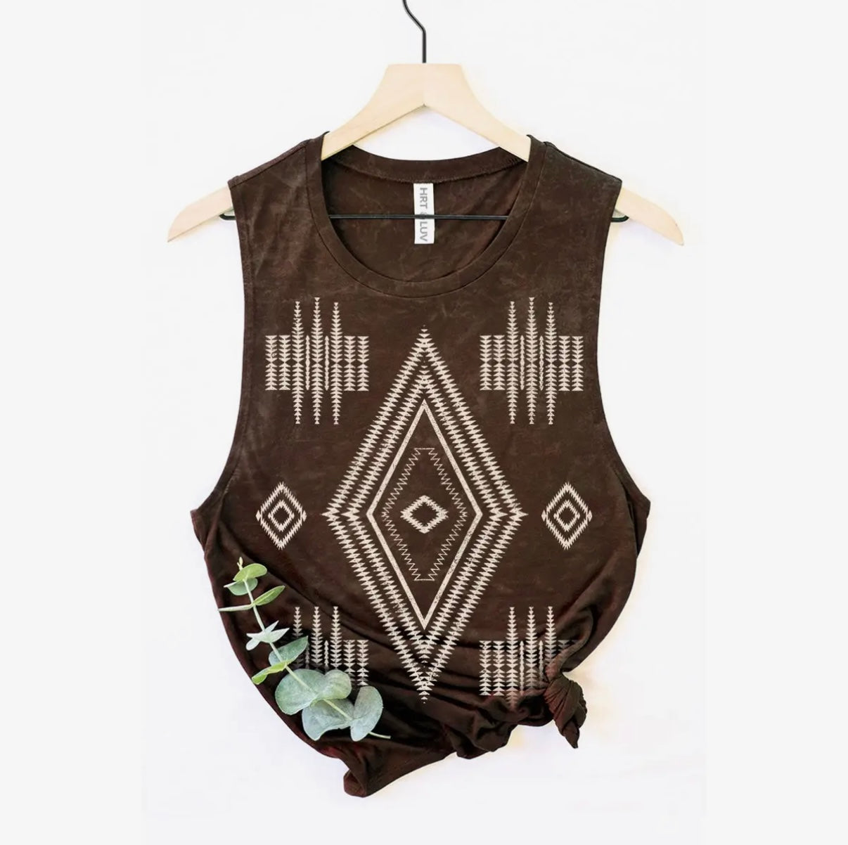 HL Aztec Boho Tank Chocolate