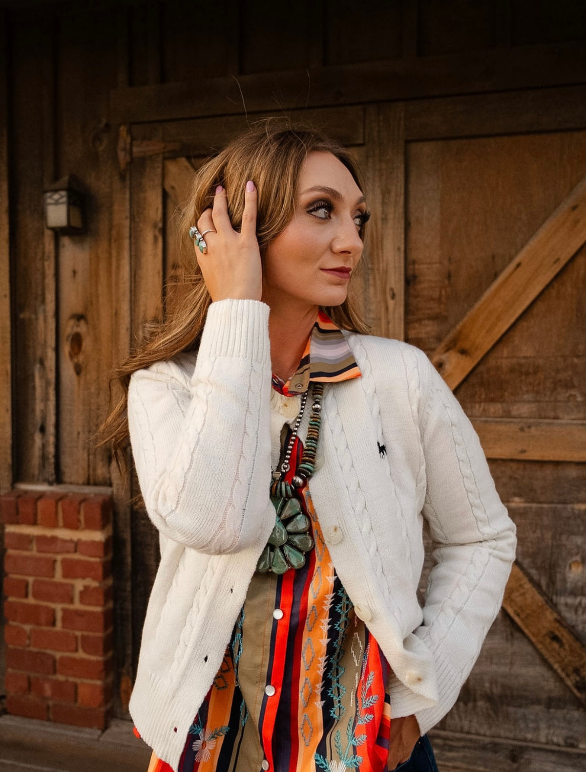 BP White Horse Polo Cardigan