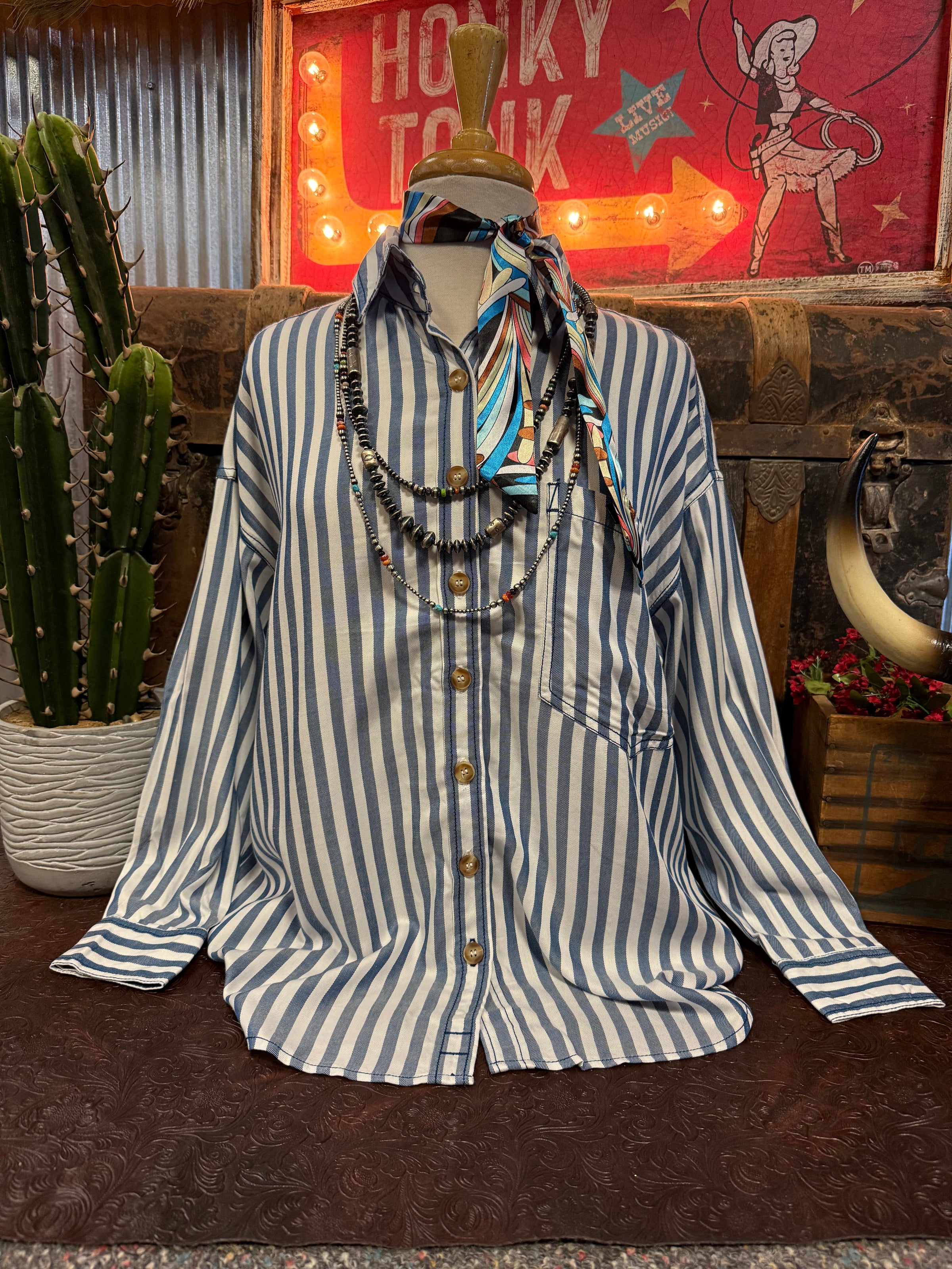 BP Blue Stripe LS BU