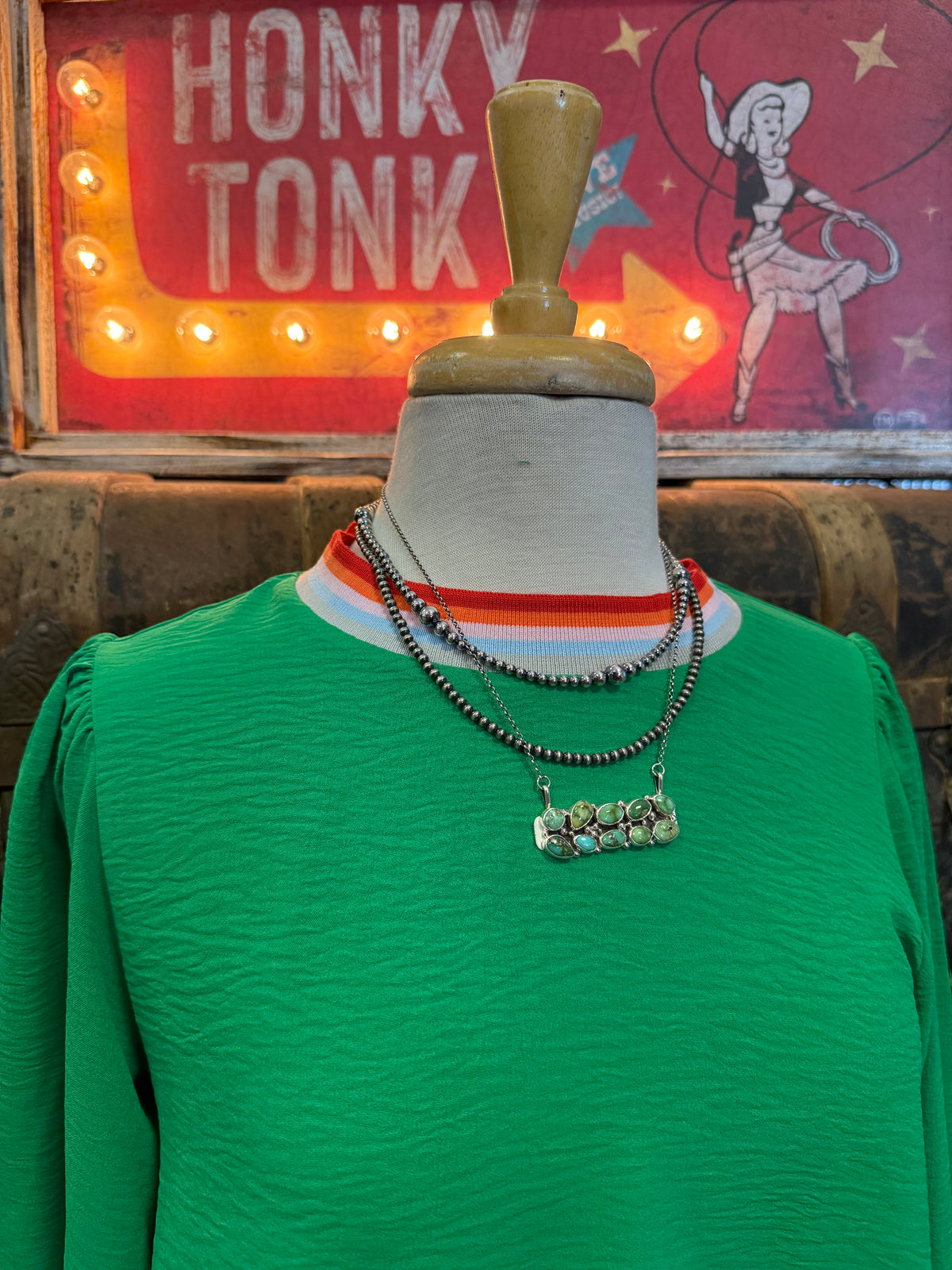 JD 3/4 Sleeve Kelly Green
