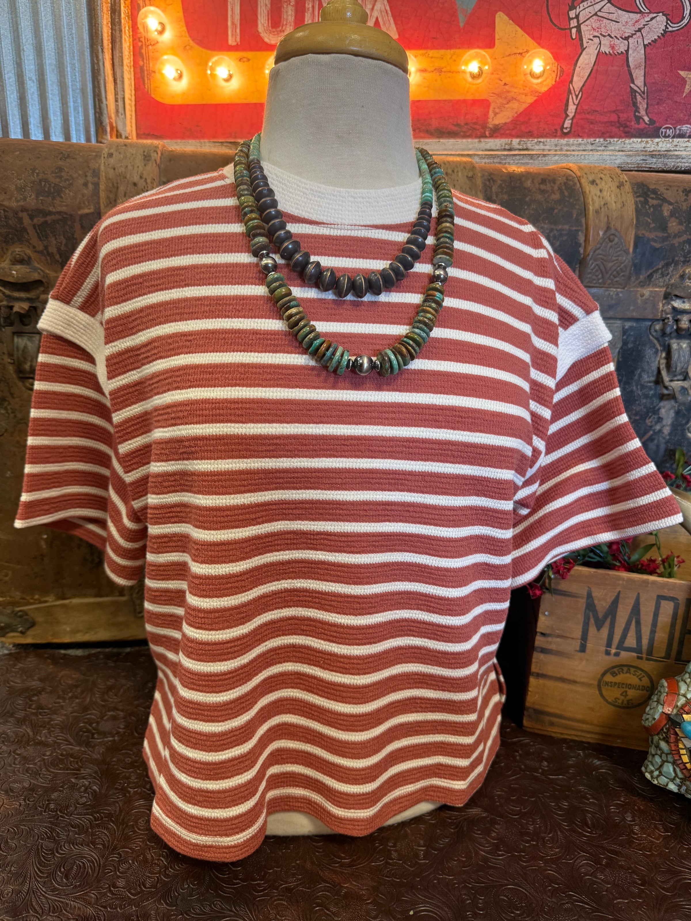 TB Dusty Mauve Stripe SS