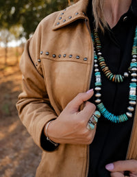 BP Faux Suede Studded Jacket