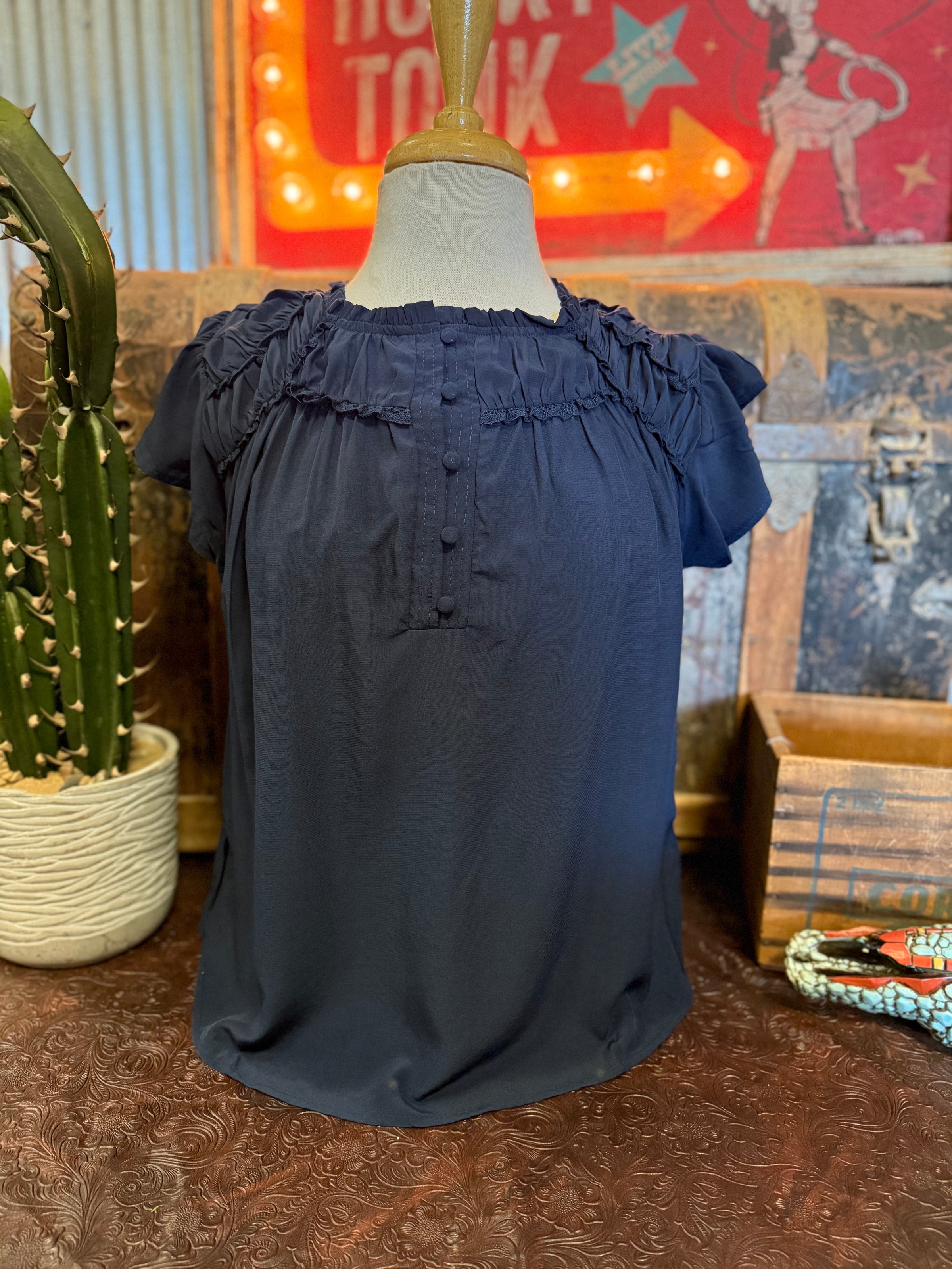 BP Navy Sleeveless Top