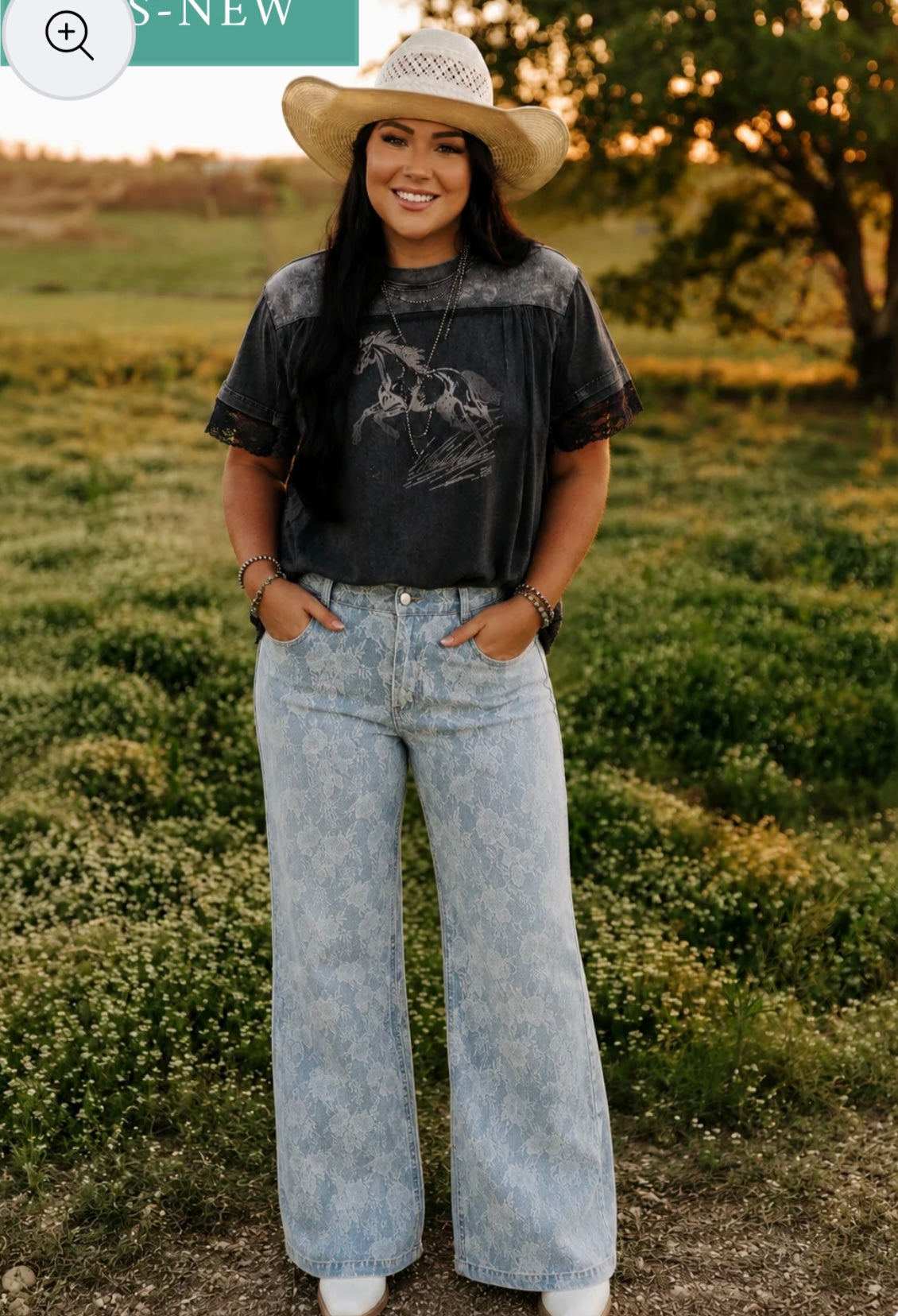 TH Lace Denim Jean