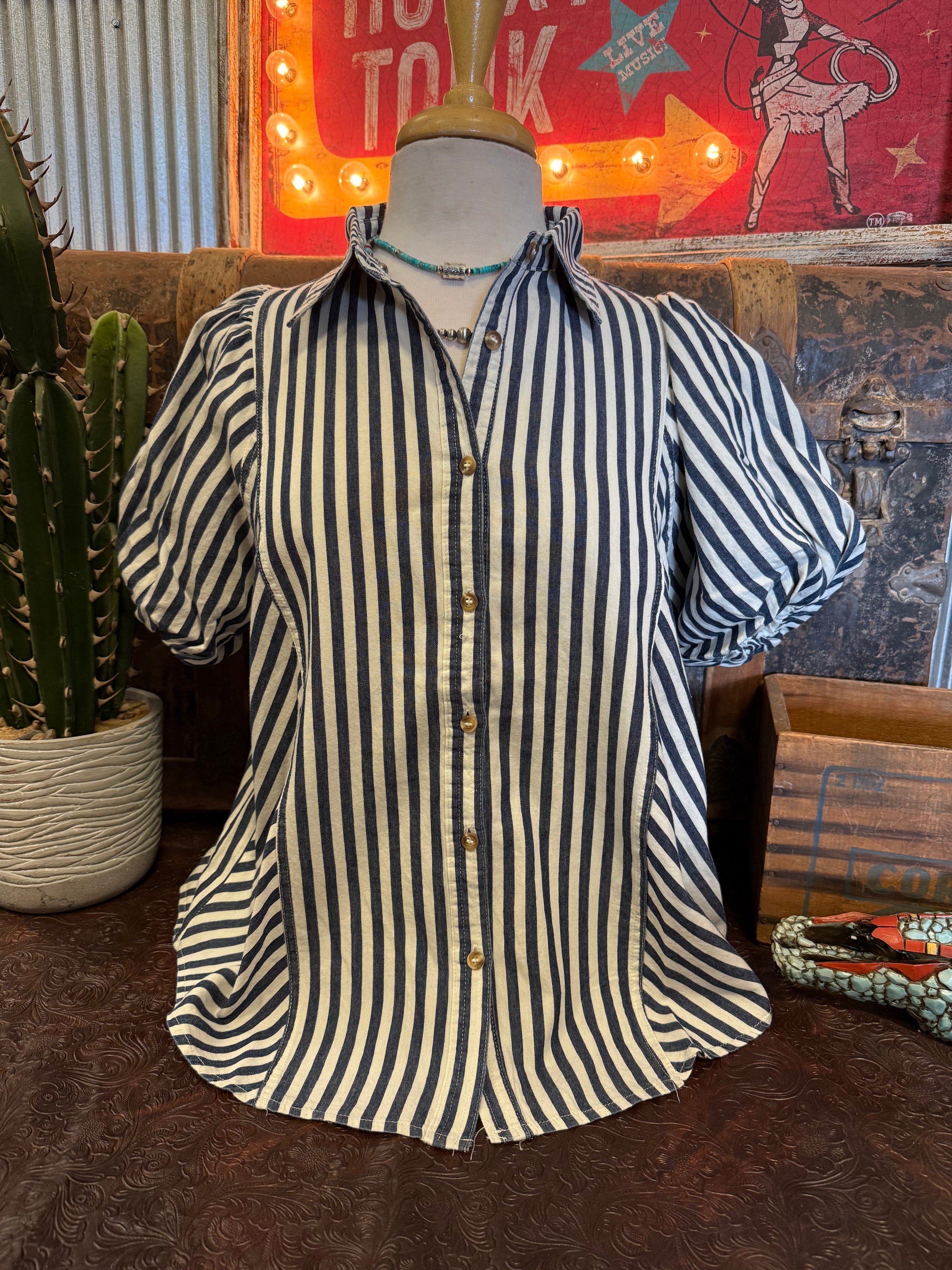 ES Navy White Stripe