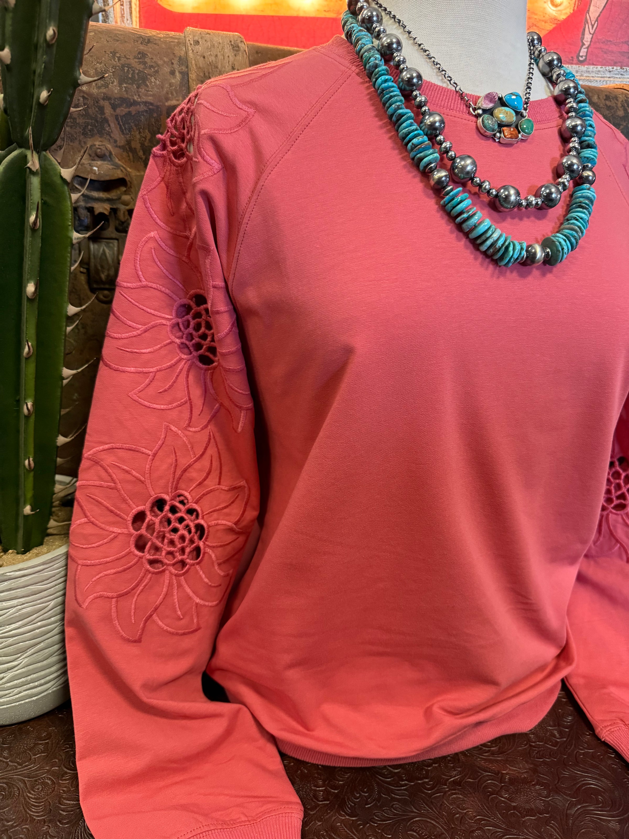 PS Lipstick Embroidered Top