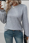 PB Grey Ribbed LS