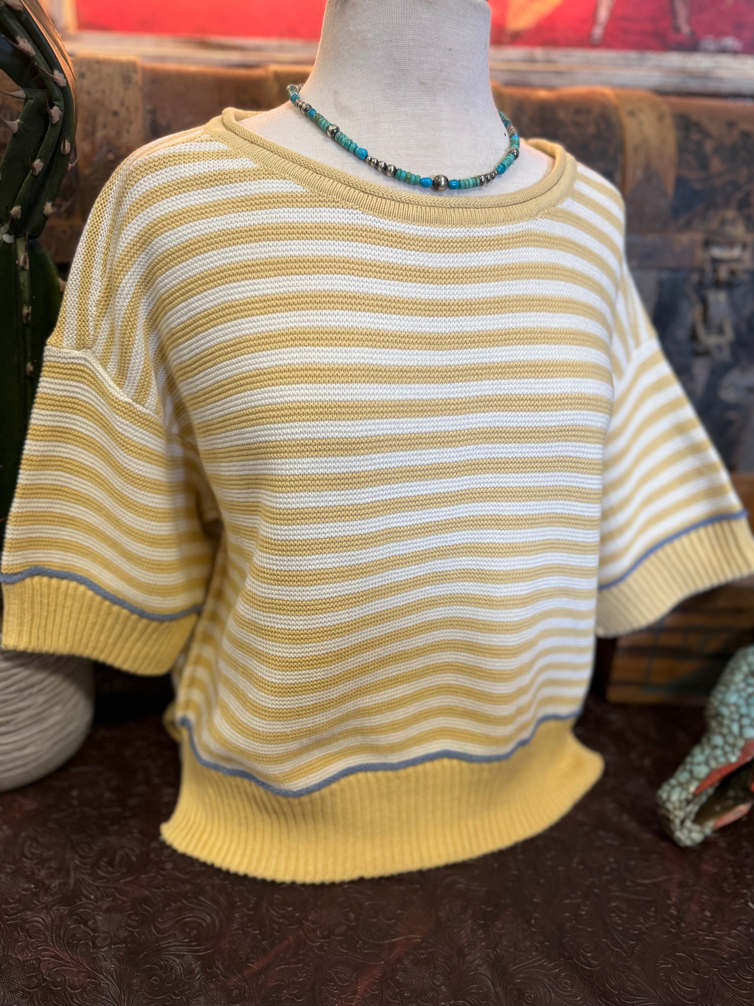 BP Butter Yellow SS Sweater