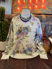 VJ Grey Floral Sweatshirt