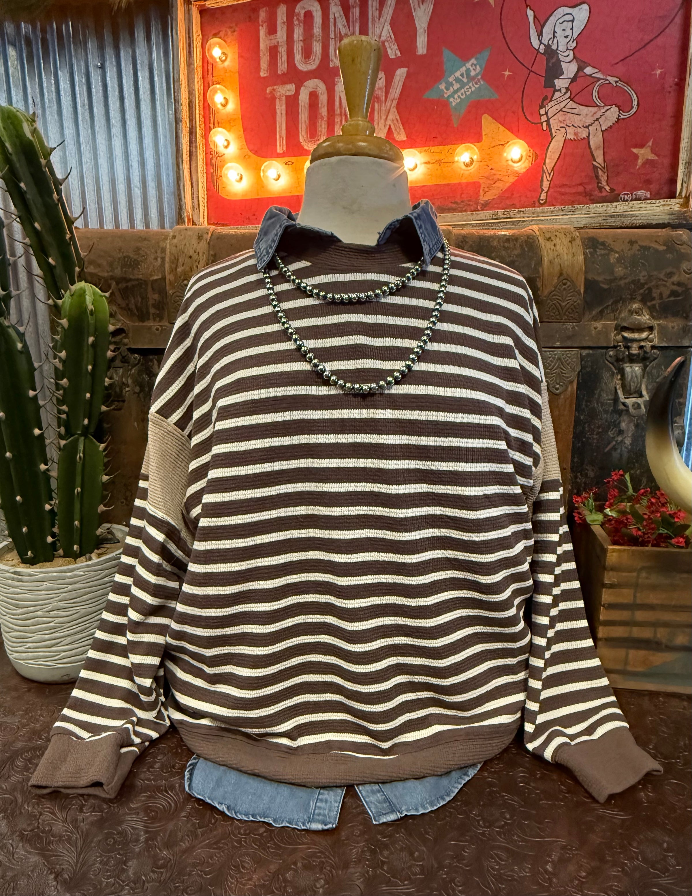 TB Brown Stripe LS