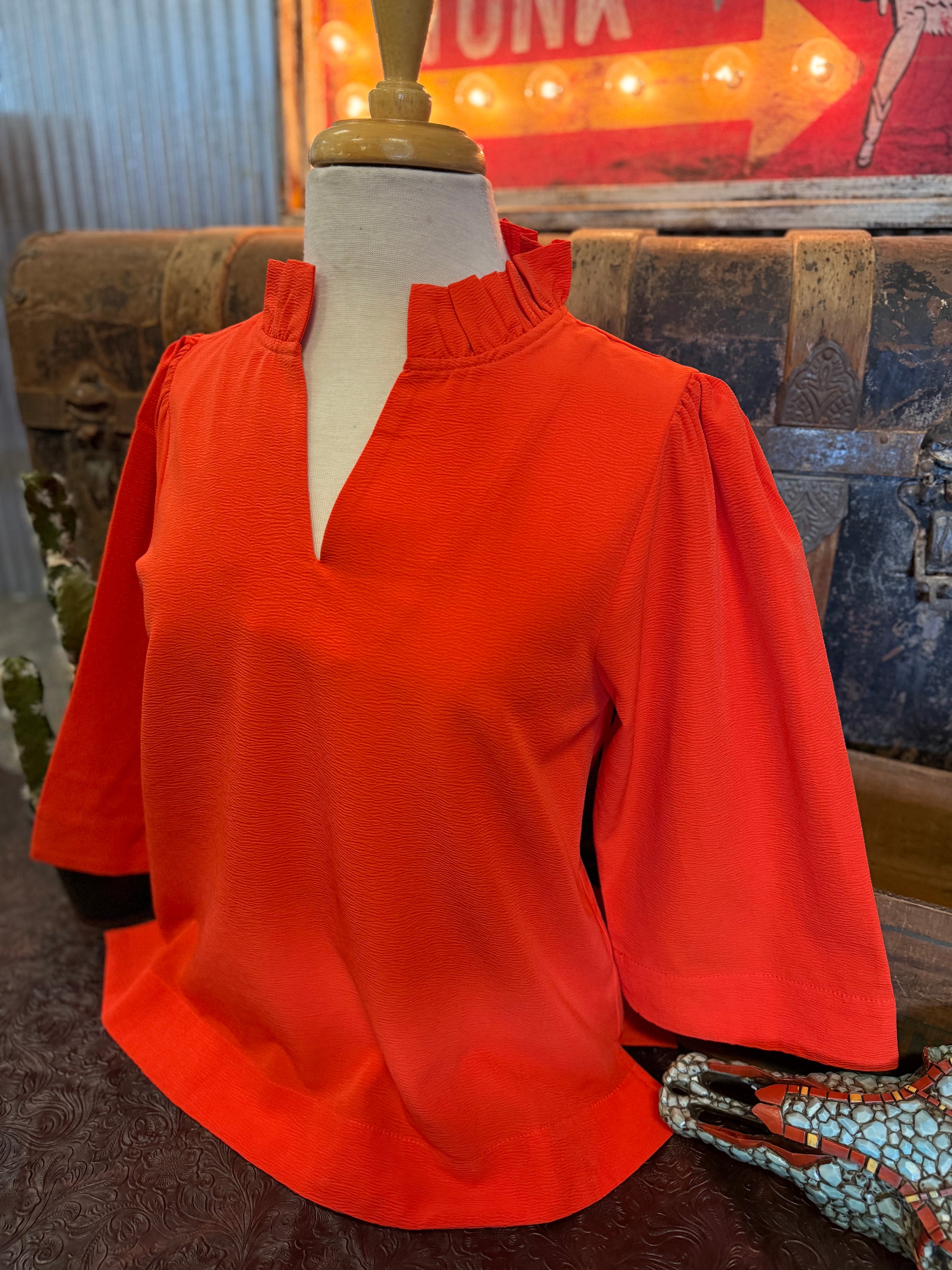 JD Orange V-Neck