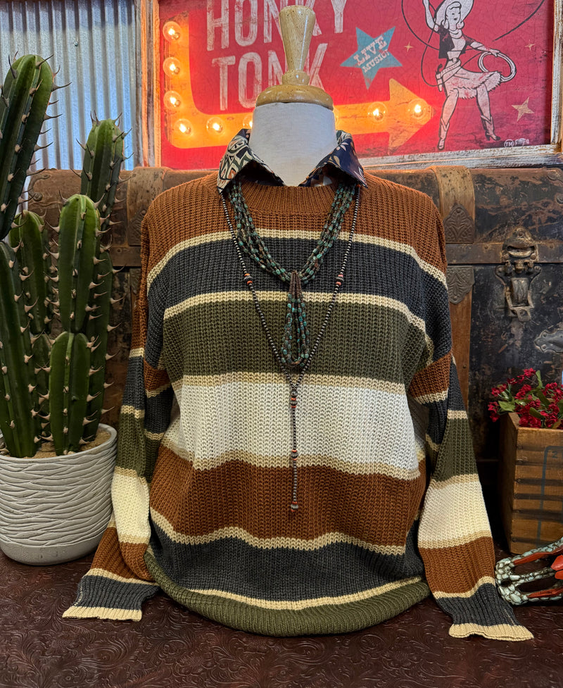 PS Camel/Olive Sweater