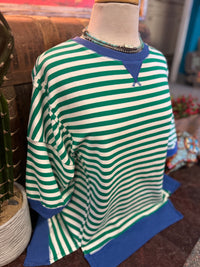VJ Kelly Green/Cream Stripe
